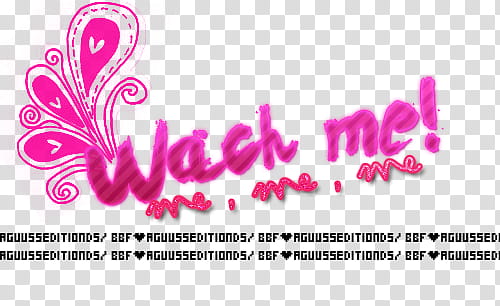 Texto Wach me transparent background PNG clipart