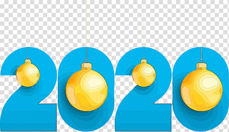 happy new year 2020 happy 2020 2020, Yellow, Water Bottle, Ball, Sphere, Circle transparent background PNG clipart