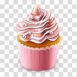 All my s, cupcake with pink icing illustartion transparent background PNG clipart