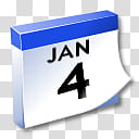 WinXP ICal, th Jan calendar icon transparent background PNG clipart