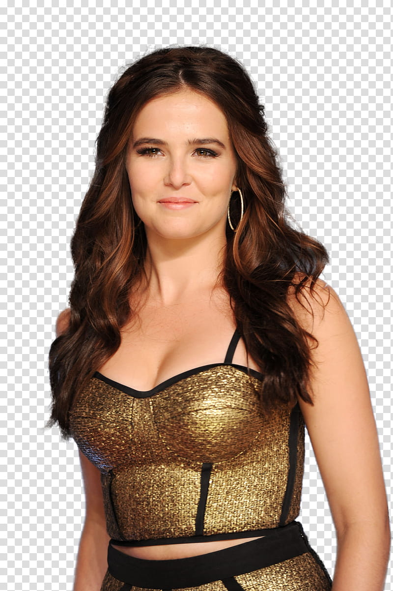 Zoey Deutch, woman wearing hoop earrings transparent background PNG clipart