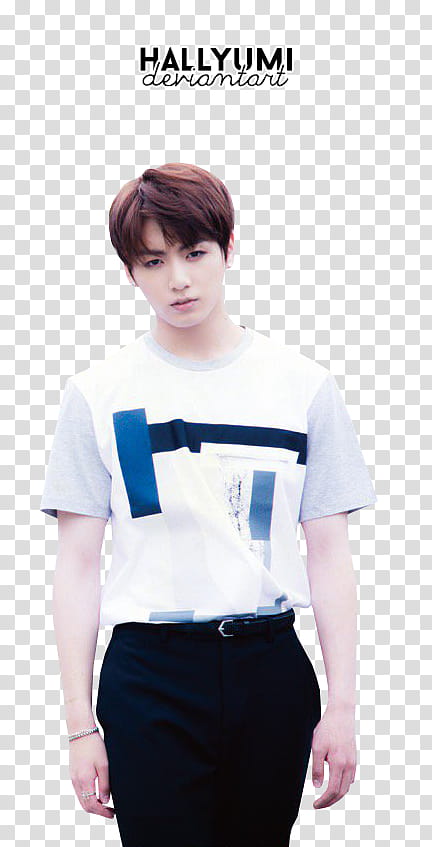 BTS YOUTH, men's white, blue, and black crew-neck shirt transparent background PNG clipart