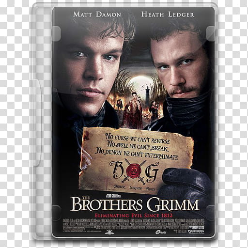Movie Icon , The Brothers Grimm, Bothers Grimm DVD case transparent background PNG clipart