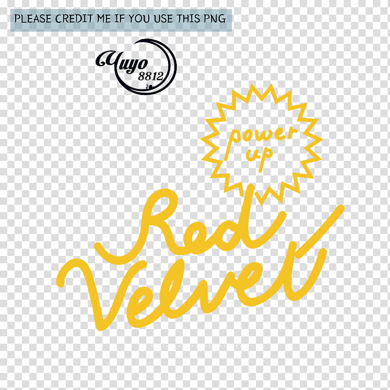 RED VELVET POWER UP, Red Velvet text transparent background PNG clipart