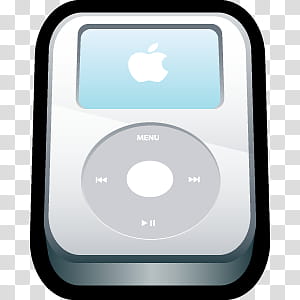 D Cartoon Icons III, iPod Video White, gray iPod classic transparent background PNG clipart