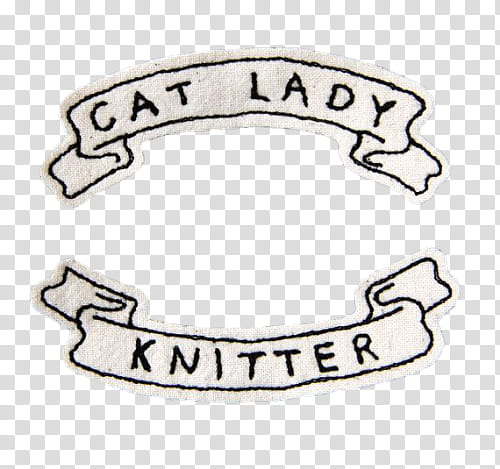 Watch, Cat Lady Knitter ribbon transparent background PNG clipart