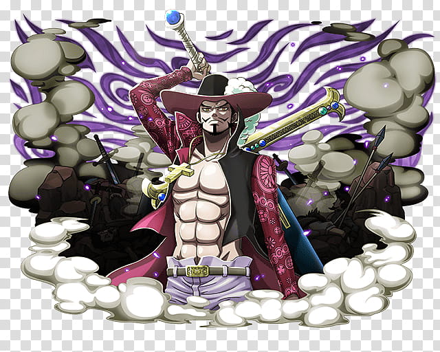 Dracule Mihawk AKA Taka no Me, male character transparent background PNG clipart