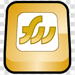 WannabeD Dock Icon age, Macromedia FireWorks, yellow and white logo transparent background PNG clipart