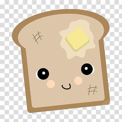 bread cartoon character illustration transparent background PNG clipart