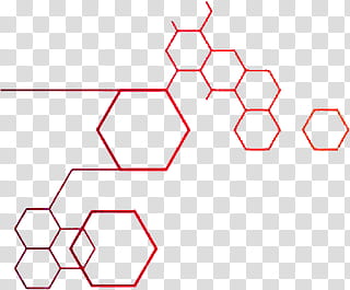 Red Hexagonal Diagram Illustration Transparent Background Png