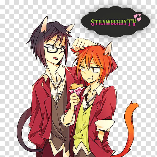 Misaki x Fushimi render  transparent background PNG clipart