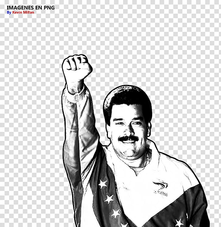 Nicolas maduro puo en blanco y negro transparent background PNG clipart