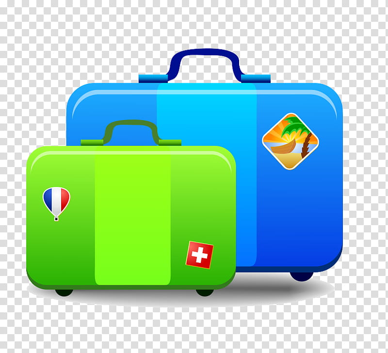 Travel Blue, Suitcase, Bag, Baggage, Handbag, Drawing, Green, Tool transparent background PNG clipart
