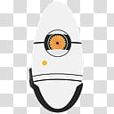 Aperture Laboratories Icon Set, P-Body, oval white, black, and yellow machine icon transparent background PNG clipart Aperture Laboratories Icon Set, P-Body, oval white, black, and yellow machine icon transparent background PNG clipart