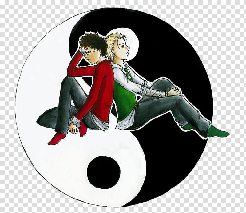 Harry and Draco, Yin and Yan transparent background PNG clipart