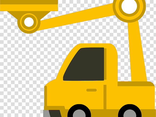 Crane Yellow, Mobile Crane, Truck, Construction, Heavy Machinery, Semitrailer Truck, Vehicle, Line transparent background PNG clipart