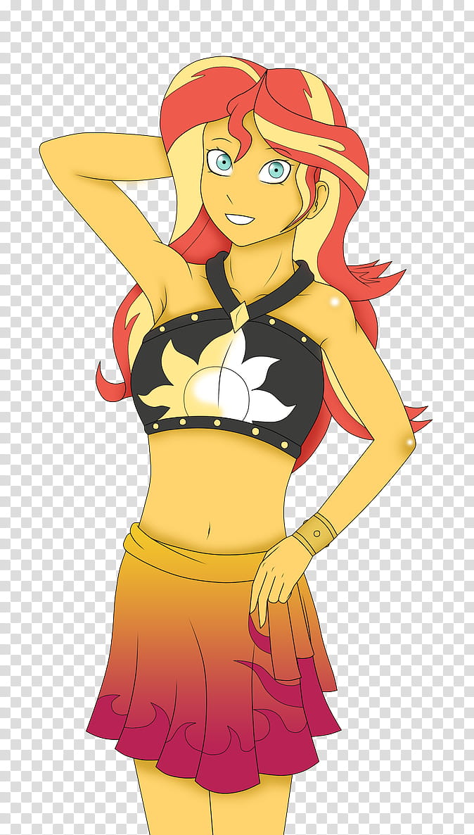 Sunset Shimmer in Beach Suit transparent background PNG clipart