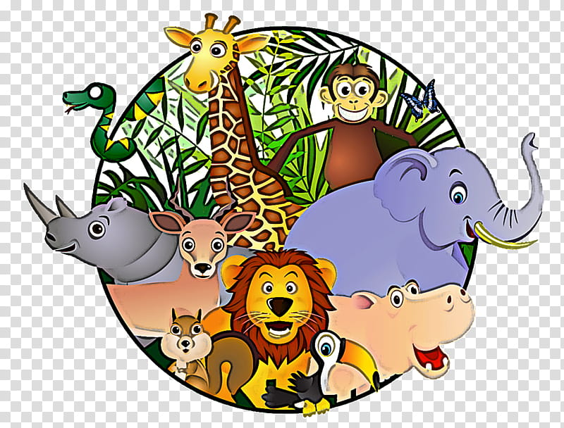 cartoon wildlife jungle animal figure, Cartoon transparent background PNG clipart