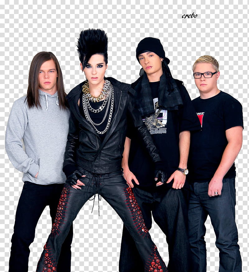 Tokio Hotel, four group of men transparent background PNG clipart