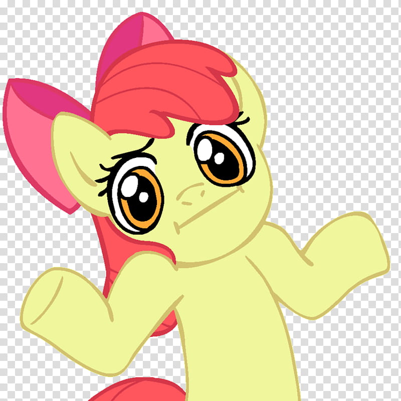 Shrugpony Applebloom, My Little Pony transparent background PNG clipart