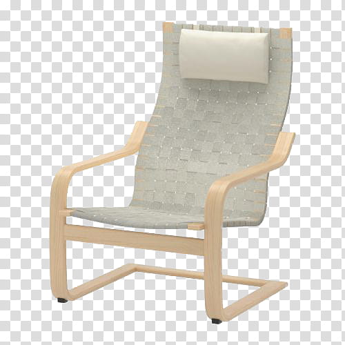 Fixtures, brown and gray poang chair transparent background PNG clipart