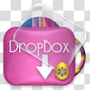 Easter pink icons, DROPBOX transparent background PNG clipart