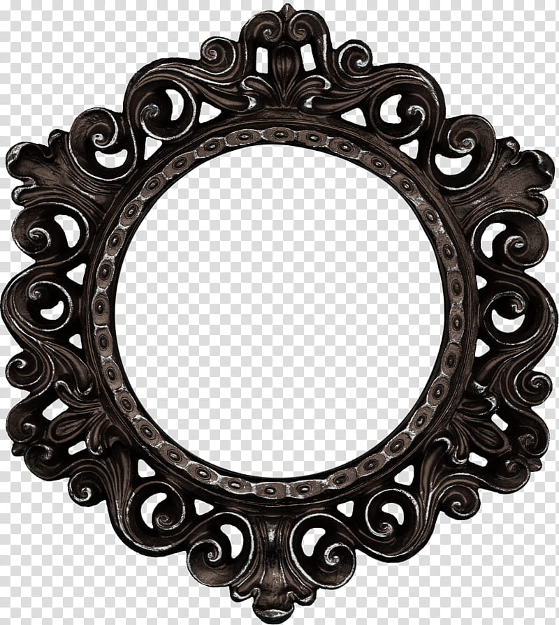 Frame, round ornate mirror frame transparent background PNG clipart