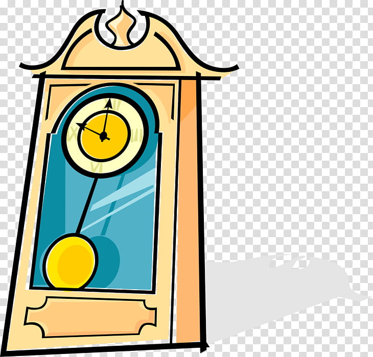 Watch, Floor Grandfather Clocks, Windows Metafile, Pendulum, Coolclipscom, Yellow, Line, Area transparent background PNG clipart