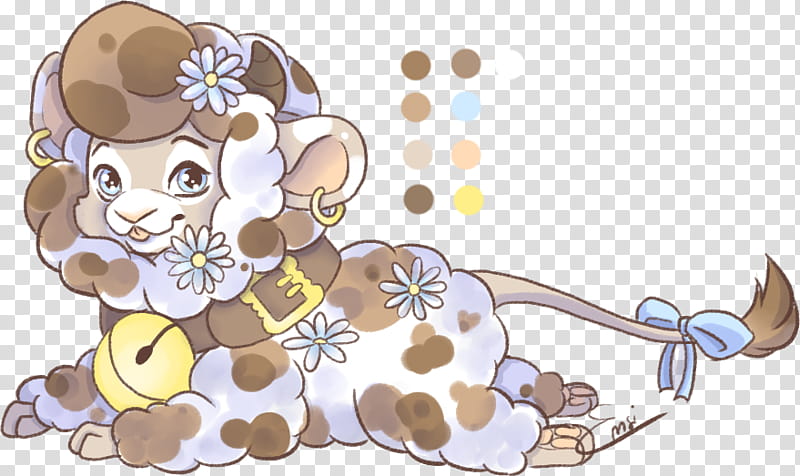 Daisy Cow Wooly Heart CLOSED transparent background PNG clipart