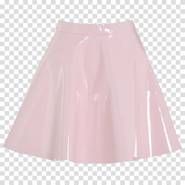 Aesthetic pink mega , pink patent leather a-line miniskirt transparent background PNG clipart