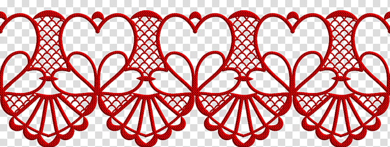 Valentine day lace, orange heart transparent background PNG clipart