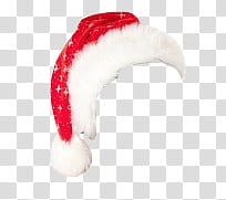 Christmas, white and red santa hat illustration transparent background PNG clipart
