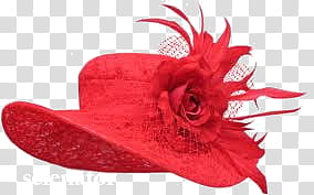 red summer hat transparent background PNG clipart