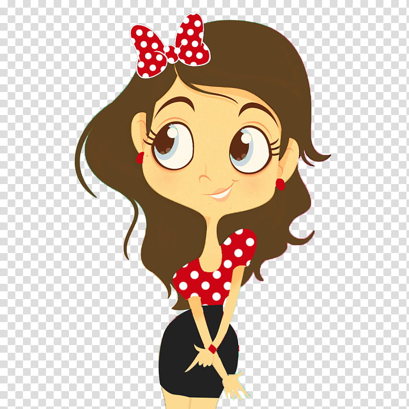 Dolls, woman wearing bow hair tie graphic transparent background PNG clipart
