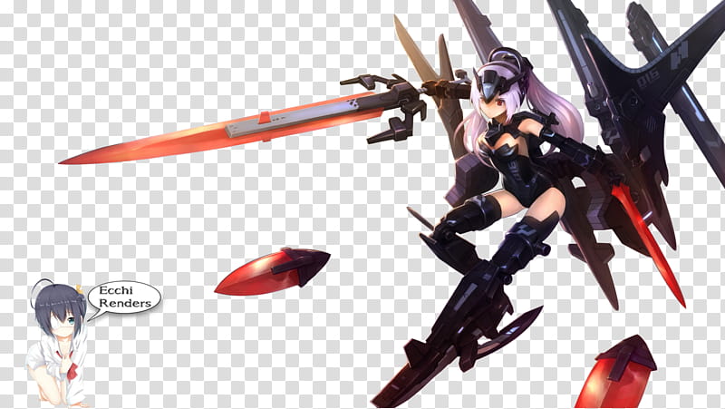 Anime Mecha Girl with a sword, woman holding sword anime character transparent background PNG clipart