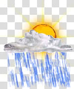 The REALLY BIG Weather Icon Collection, Partly Cloudy with Heavy Rain transparent background PNG clipart
