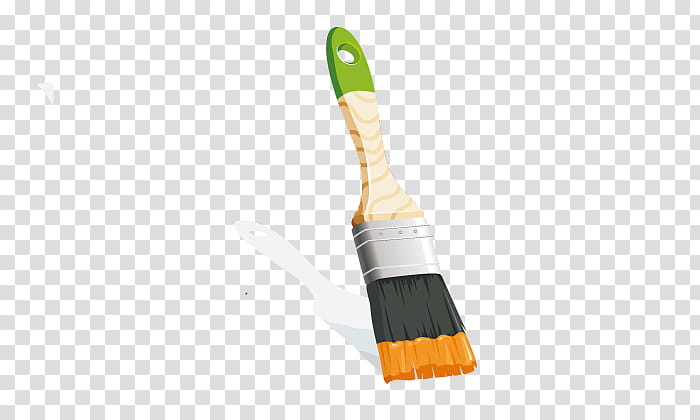 black and white paint brush close-up transparent background PNG clipart