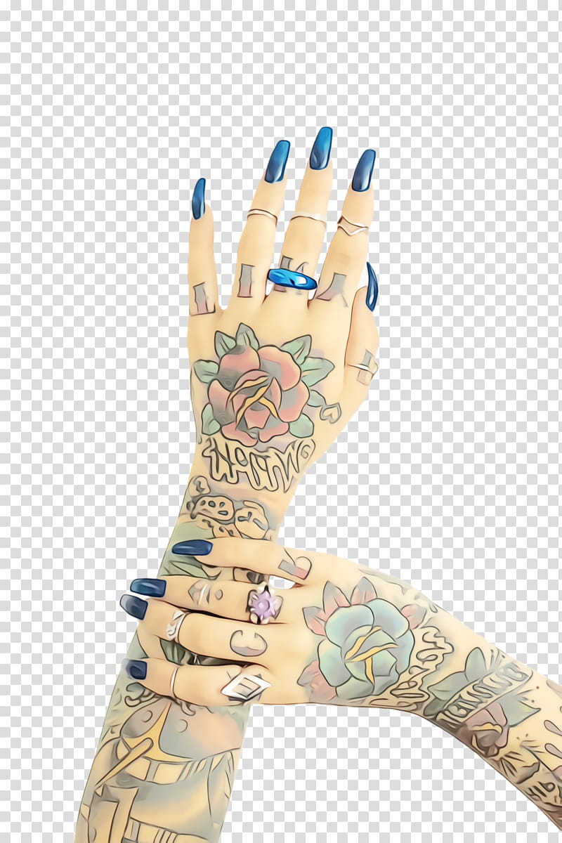 Finger Hand model Mehndi Tattoo, Watercolor, Paint, Wet Ink, Arm, Glove, Wrist, Nail transparent background PNG clipart