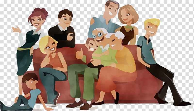 social group cartoon people community animation, Family Day, Happy Family Day, International Family Day, Watercolor, Paint, Wet Ink, Youth transparent background PNG clipart