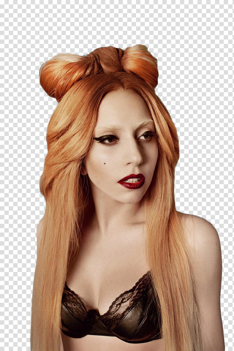 Lady Gaga , Lady Gaga wearing black brassiere transparent background PNG clipart