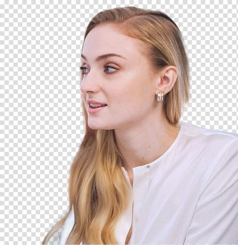 SOPHIE TURNER, woman looking at side transparent background PNG clipart