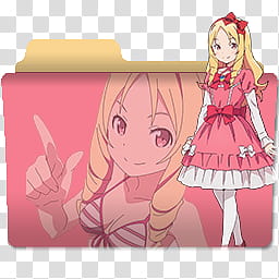 Anime Girls Folder Icon Spring  v, Yamada Elf transparent background PNG clipart