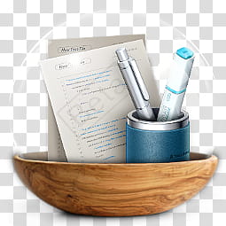 Sphere   the new variation, test papers and pens in bowl illustration transparent background PNG clipart