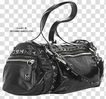 Fashion s, black leather duffel bag transparent background PNG clipart