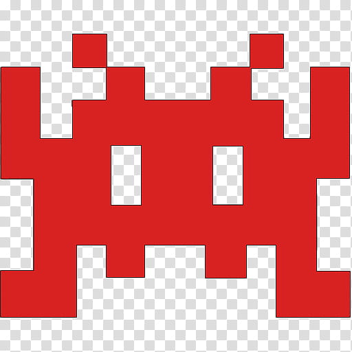 Space Invaders color version , space invader (red) icon transparent background PNG clipart