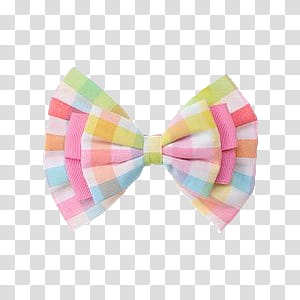 Lovely , pink, white and green bow-tie transparent background PNG clipart