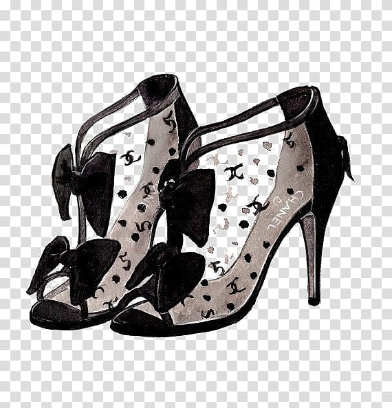 Shoes, Chanel, Fashion, Clothing, Dress, Drawing, Clothing Accessories, Little Black Dress transparent background PNG clipart