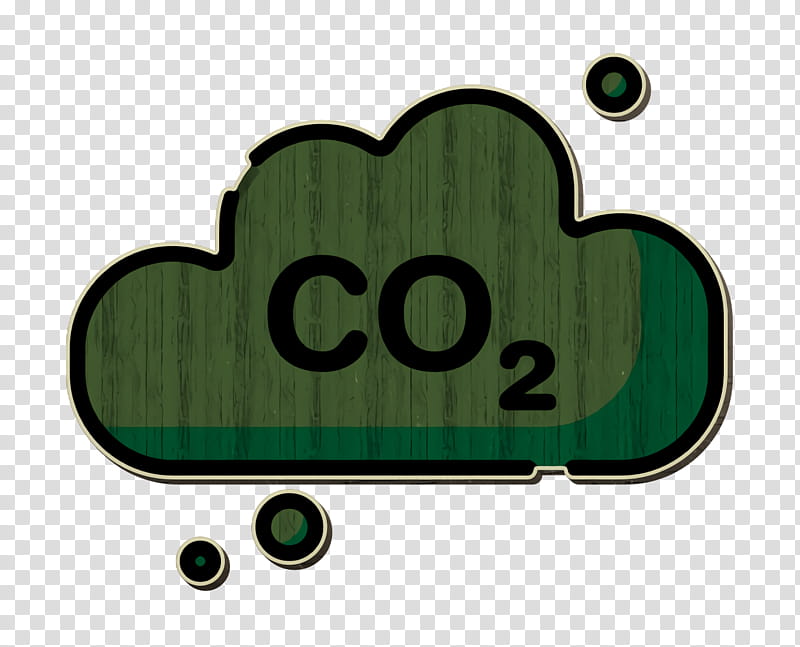 Co2 icon Climate Change icon Carbon dioxide icon, Green, Text, Line, Symbol, Rectangle, Logo, Games transparent background PNG clipart