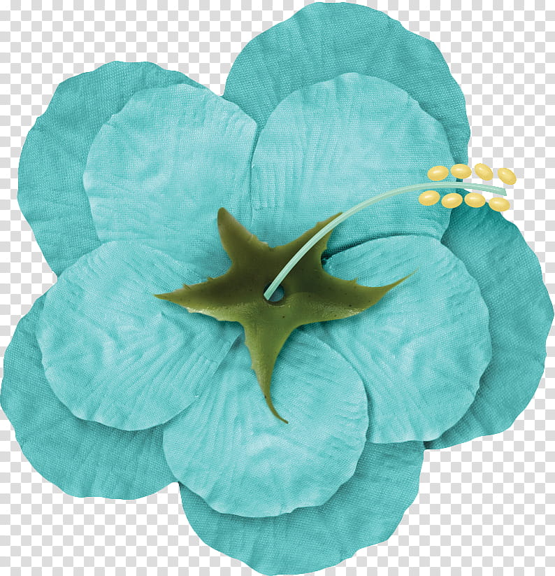 , teal and green flower transparent background PNG clipart