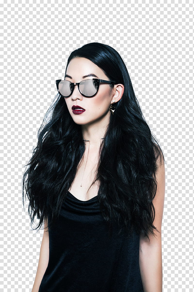 Arden Cho, woman in black sleeveless top transparent background PNG clipart